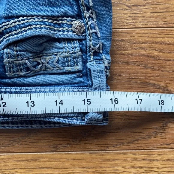 Silver jeans size 29 w 33 length low rise Tuesday baby boot - Picture 13 of 14